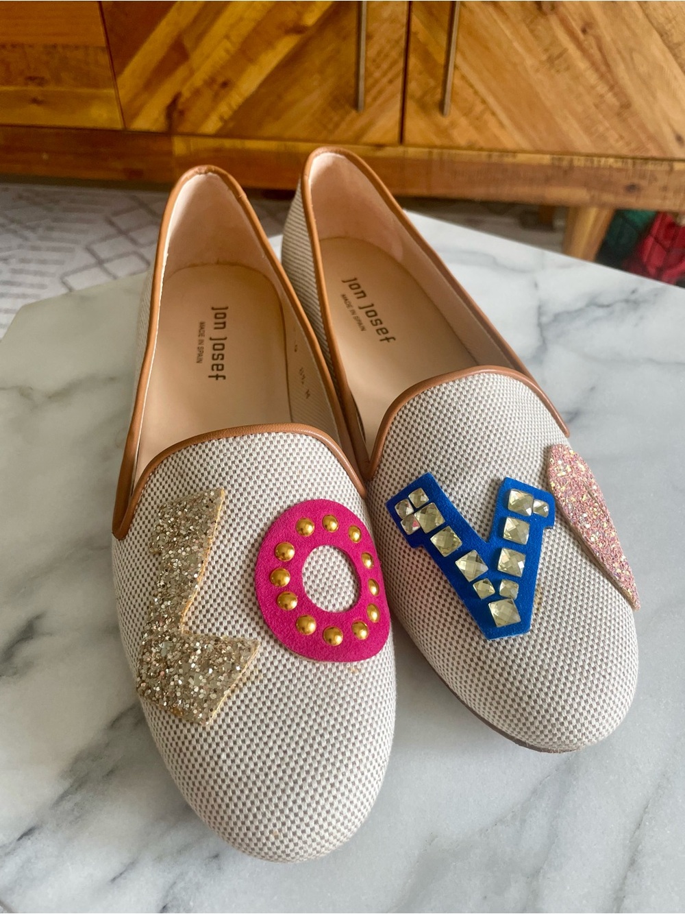 Jon Josef Gatsby 'Love' Linen Loafers